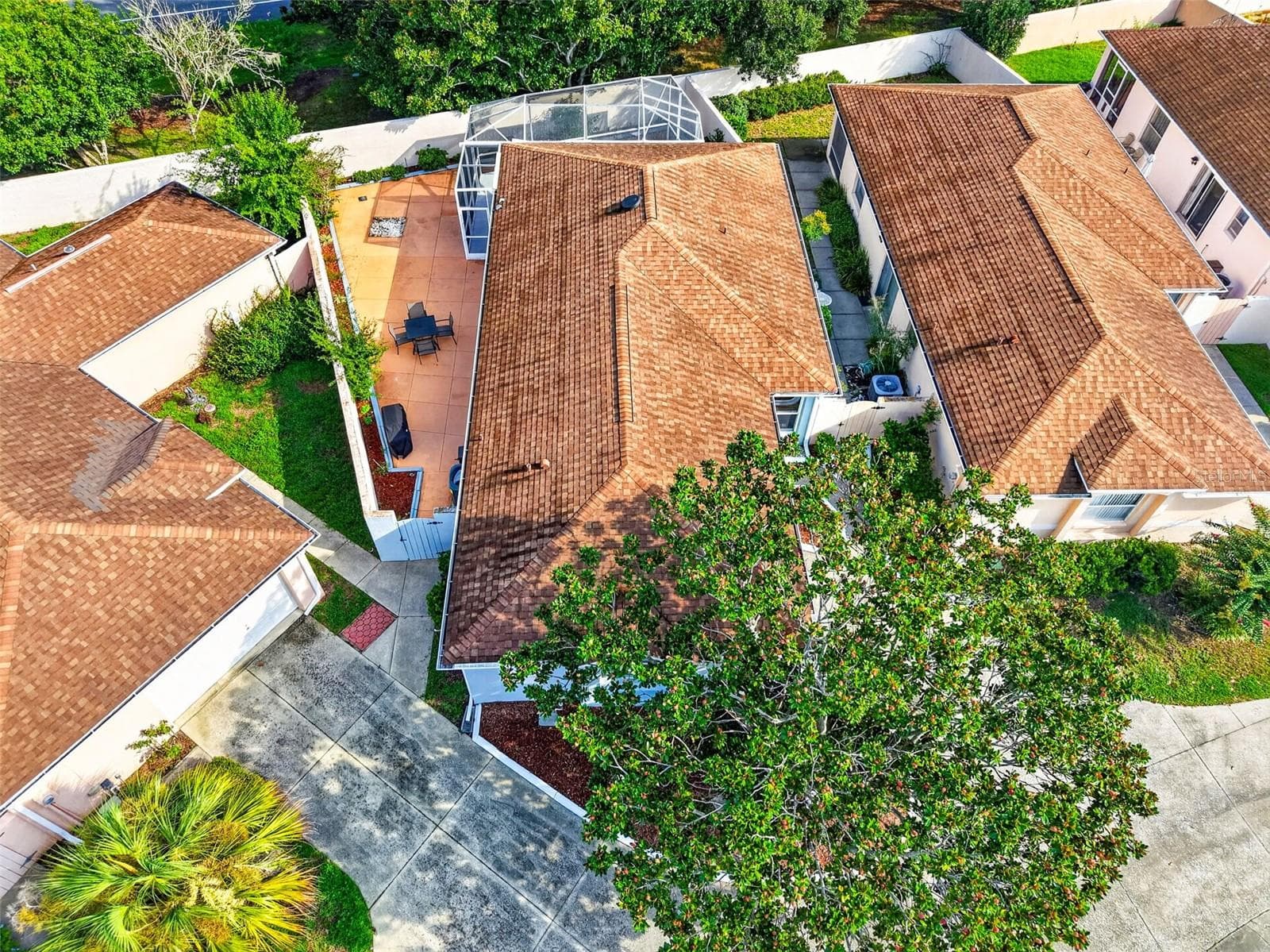 Aerial Front Elevation with PRIVATE Courtyard and ROOM FOR A POOL! - 1717 FRANCISCO ST, THE VILLAGES