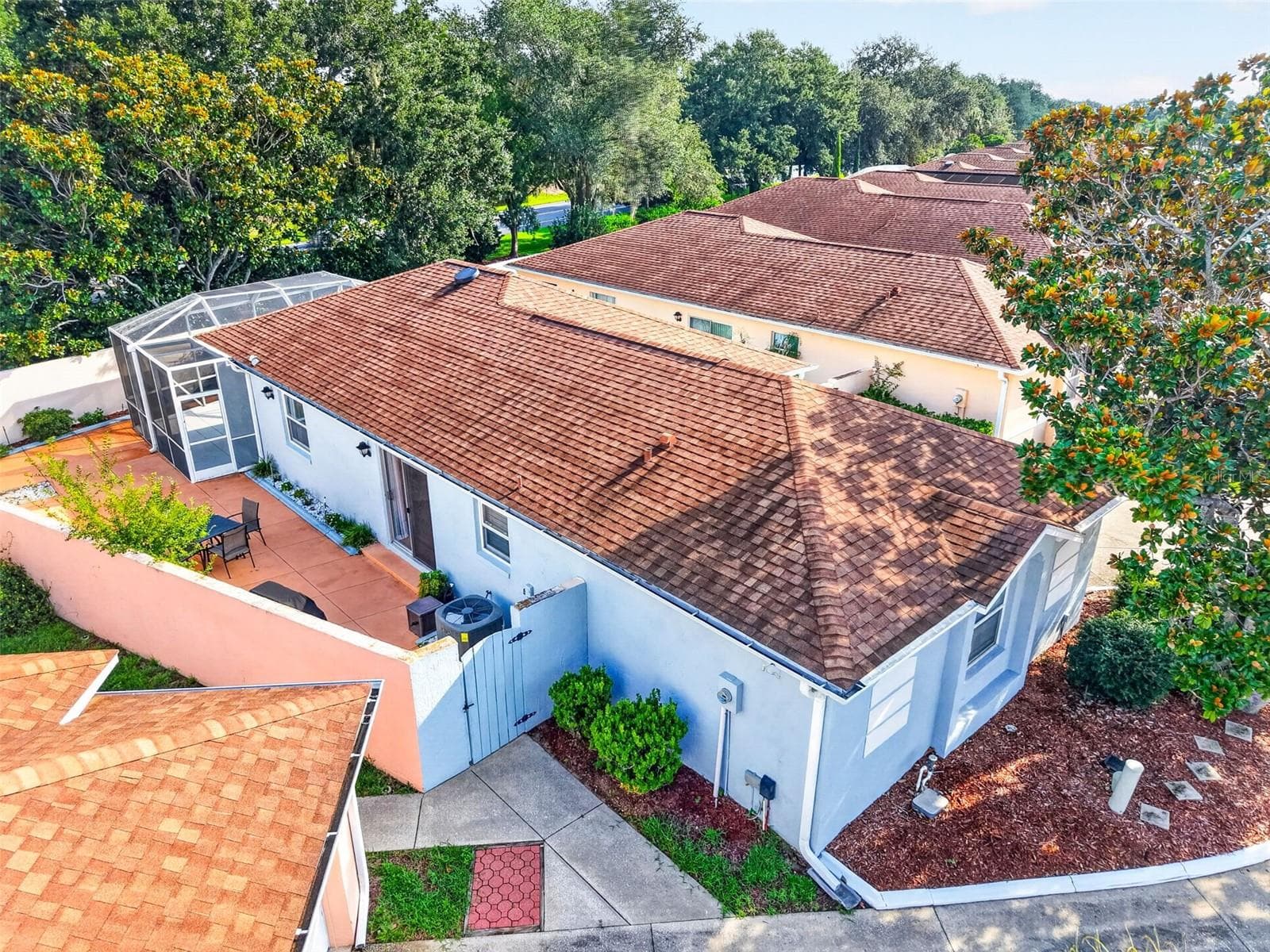 Aerial Side Elevation with PRIVATE Courtyard and ROOM FOR A POOL! - 1717 FRANCISCO ST, THE VILLAGES