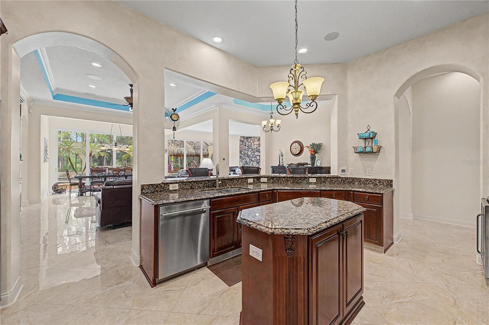 Gourmet Kitchen with view of pool - 21246 QUIET HAVEN CT, LAND O LAKES