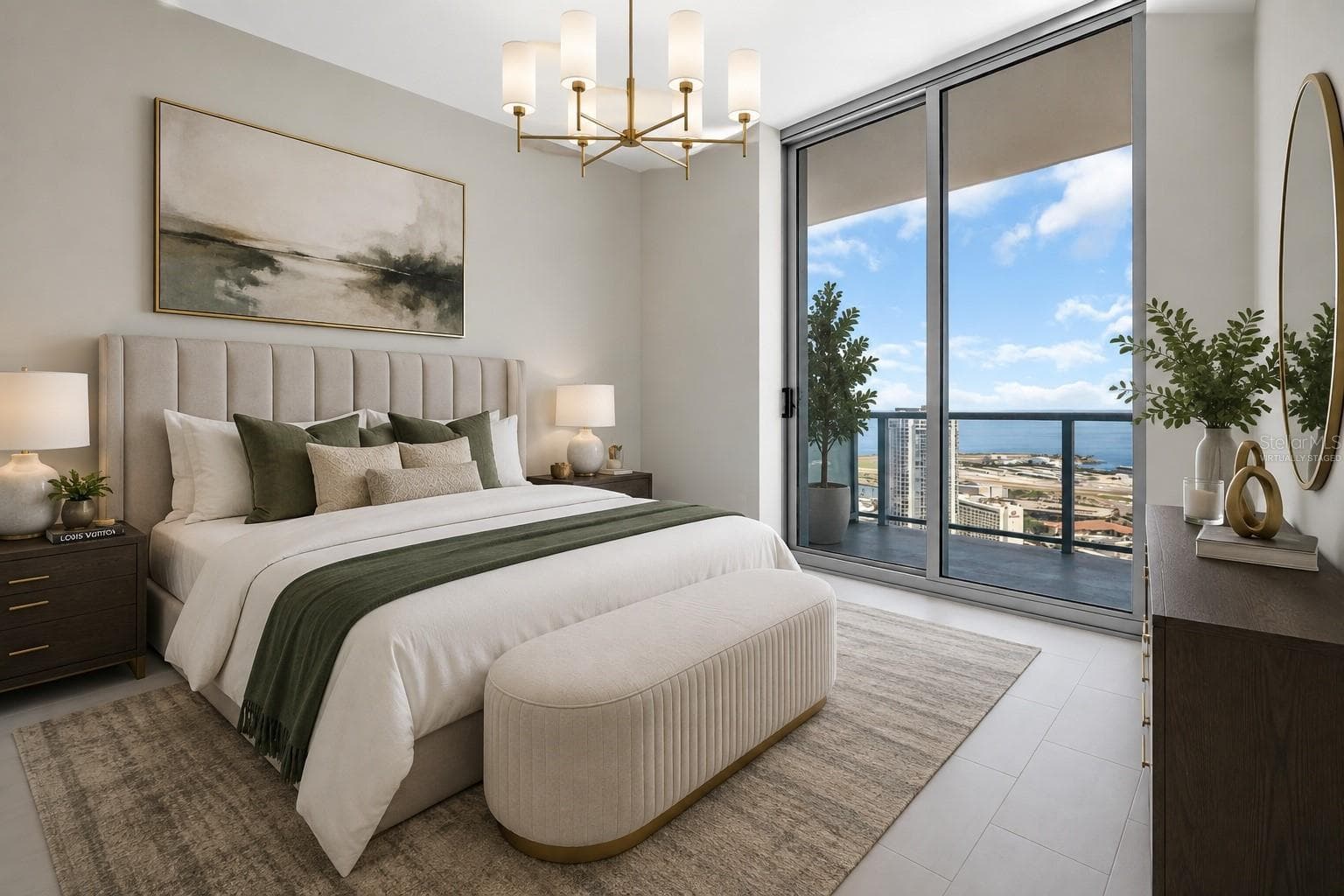 Virtually Staged Primary Bedroom - 400 CENTRAL AVE #3603, ST PETERSBURG
