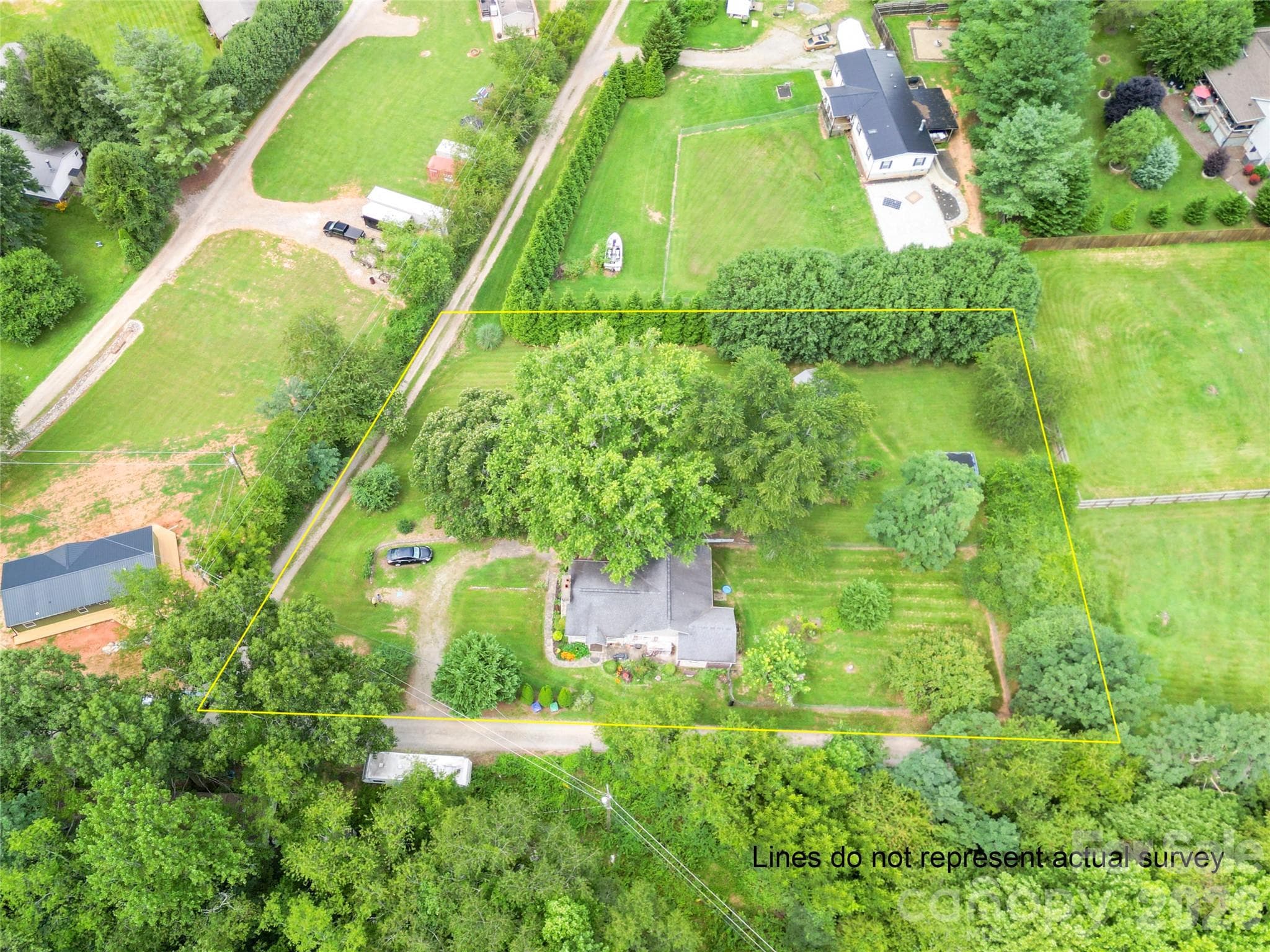 Approximate lot lines- not an actual survey - 3 Odie Lane, Candler
