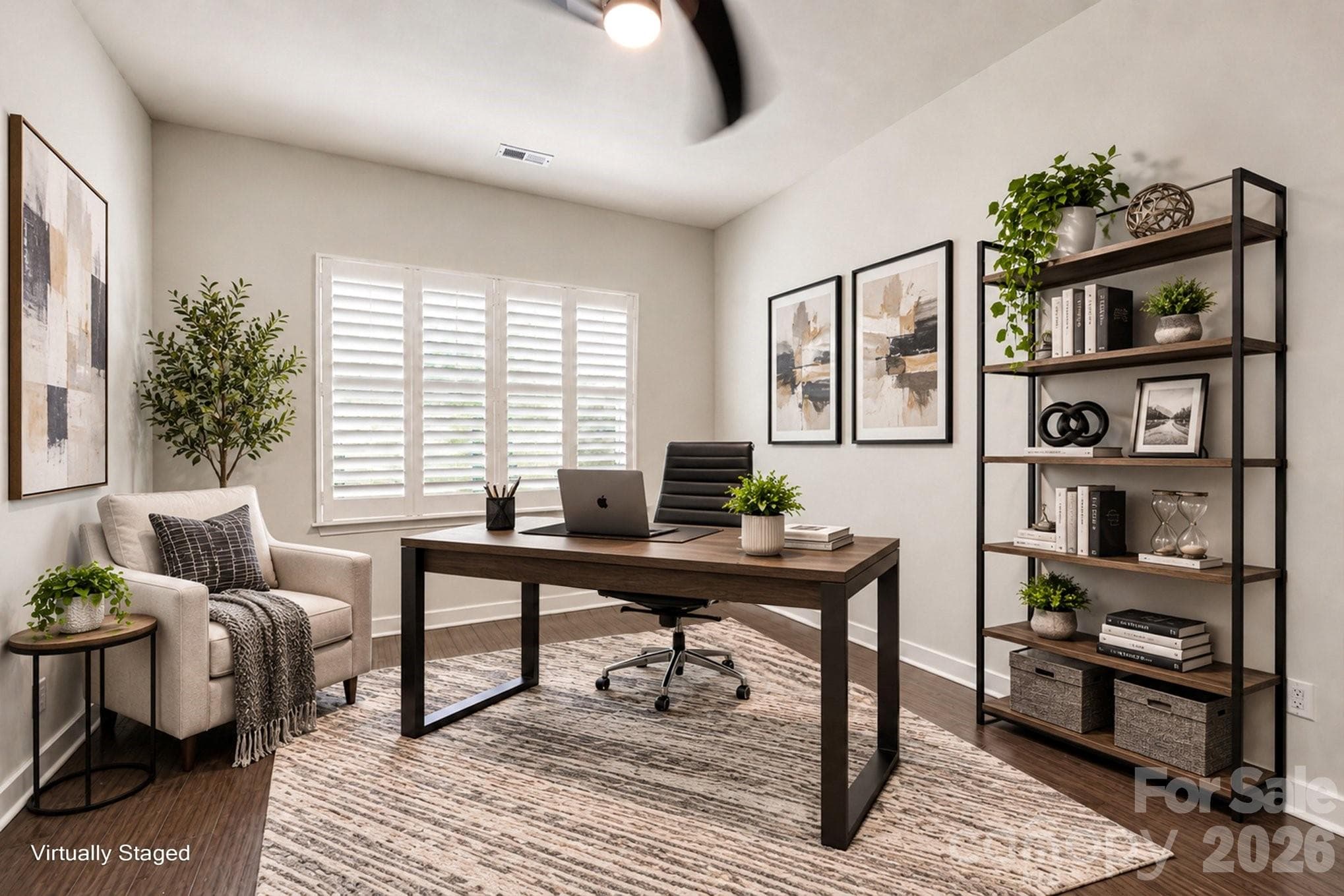 Office Flex or 3rd BR. Virtually staged - 5219 Larewood Drive, Charlotte