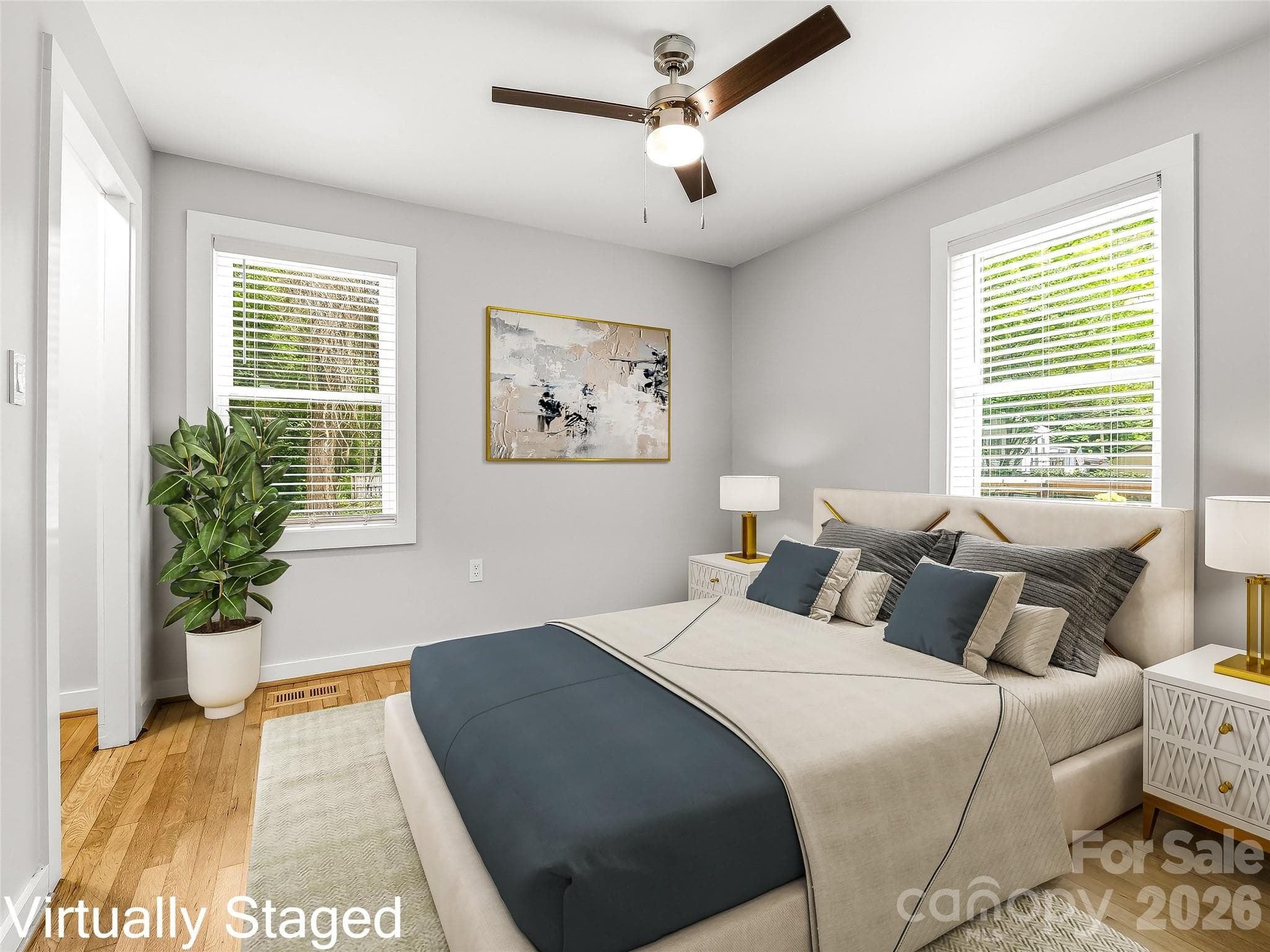 Light and comfortable bedroom - recently used as the primary. - 468 Governors View Road, Asheville