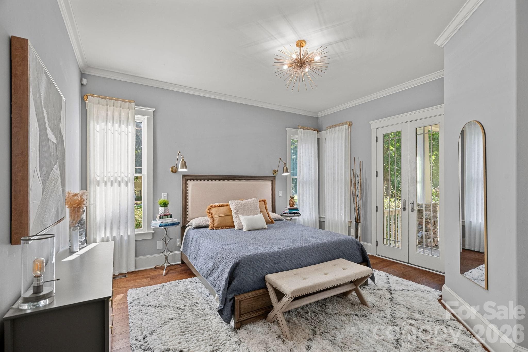 Primary Bedroom with access to front porch - 157 Dedham Loop, Mooresville