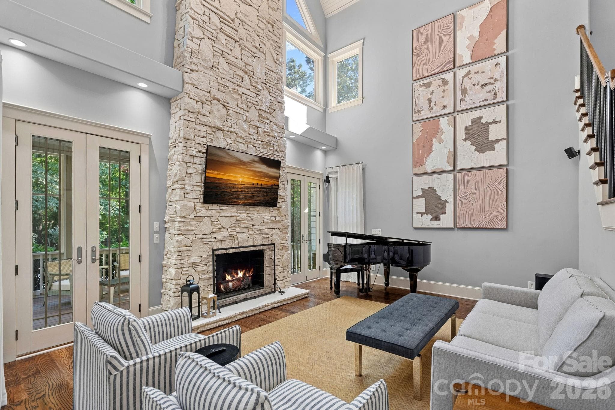 Two-Story Great Room overlooking back yard - 157 Dedham Loop, Mooresville