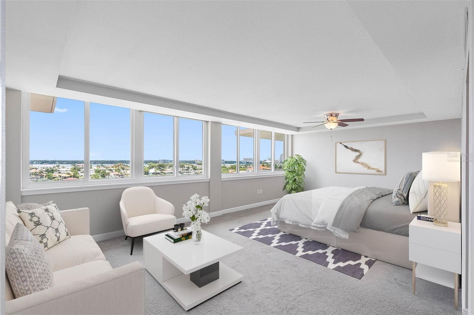 Primary Ensuite 23x15 on waterfront Virtually Staged - 223 ISLAND WAY #7F, CLEARWATER BEACH