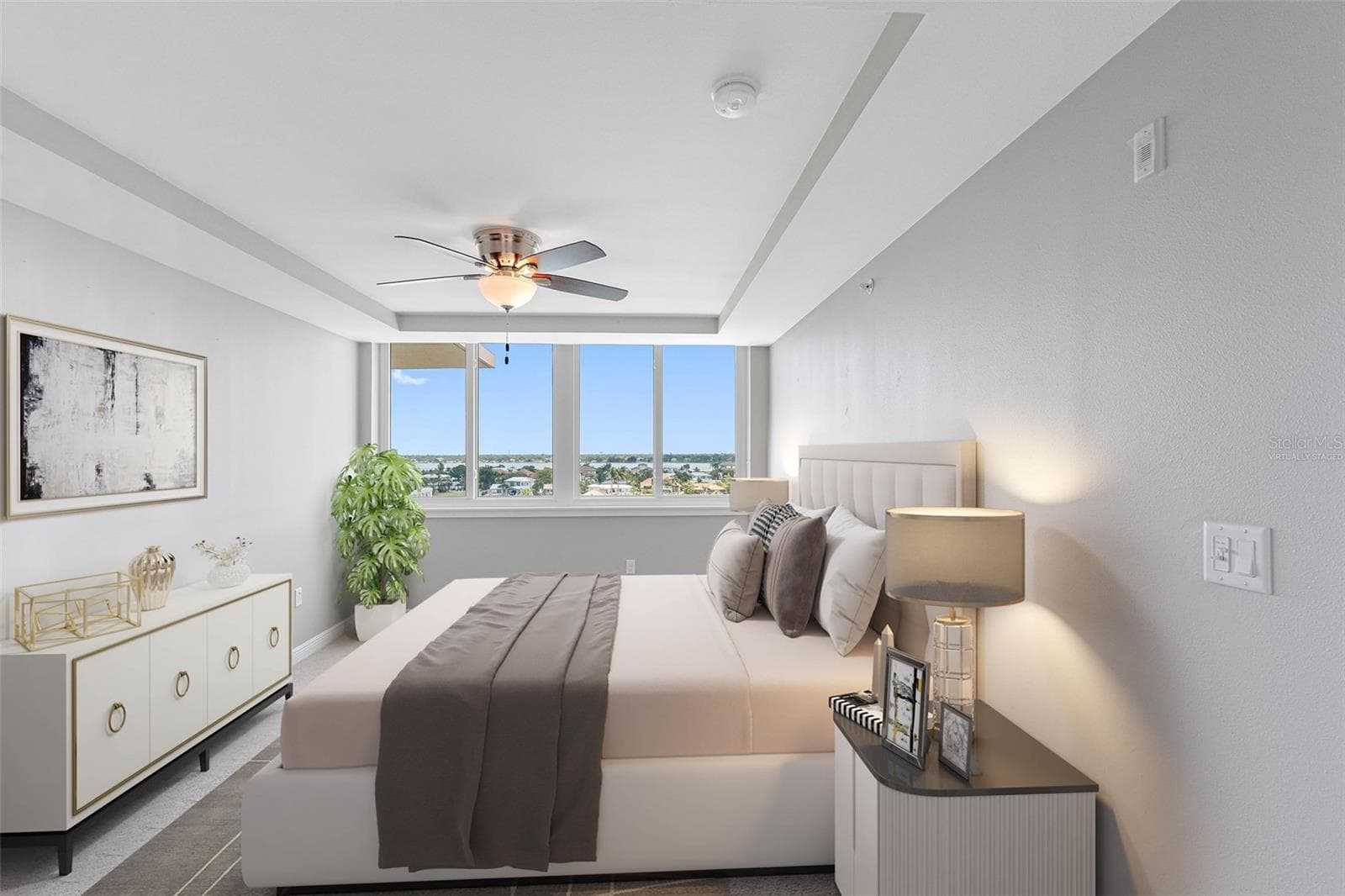 Waterfront 2nd Bedroom virtually staged - 223 ISLAND WAY #7F, CLEARWATER BEACH