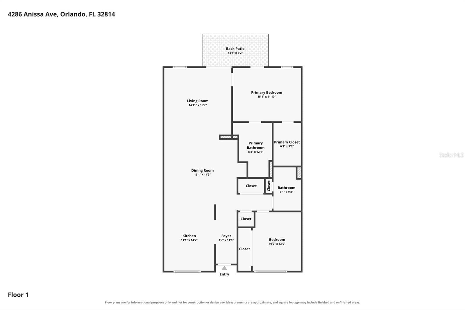 Floor plan - 4286 ANISSA AVE #10-202, ORLANDO