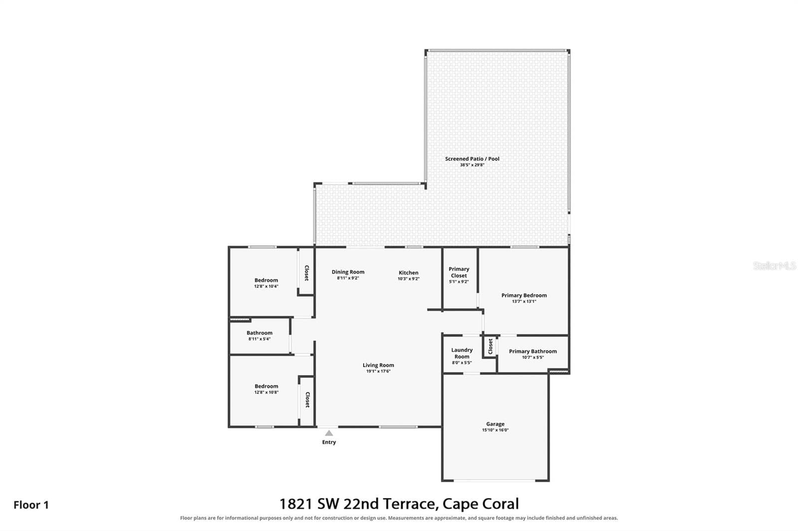 Single Family Residence at 1821 SW 22ND TER, CAPE CORAL, photo 39 of 39
