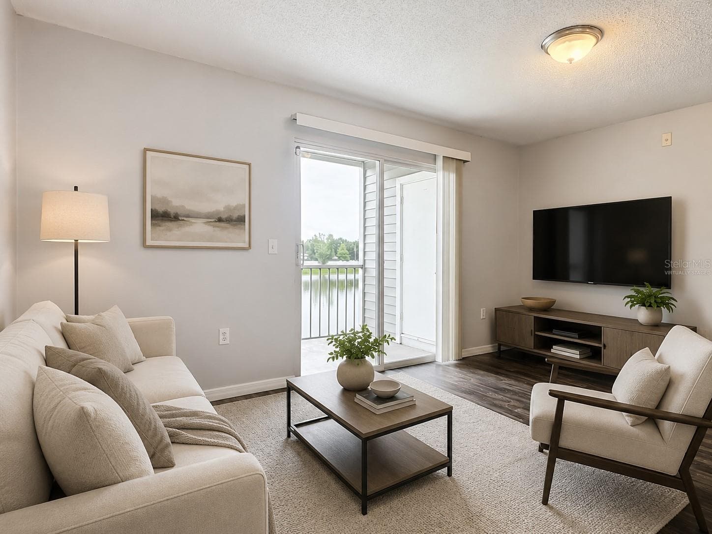 Virtually Staged: Living room - 1229 BERMUDA LAKES LN #206, KISSIMMEE