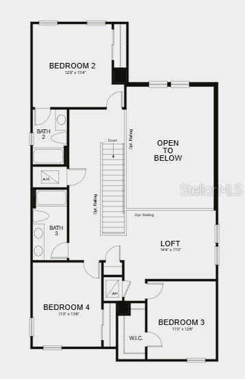 Second Floor Pla - Additional Highlights Include: laundry appliance package, GE refrigerator, 8' interior doors, single pocket door into the primary bathroom, and outdoor kitchen rough-in - 823 STEEL DR, APOLLO BEACH