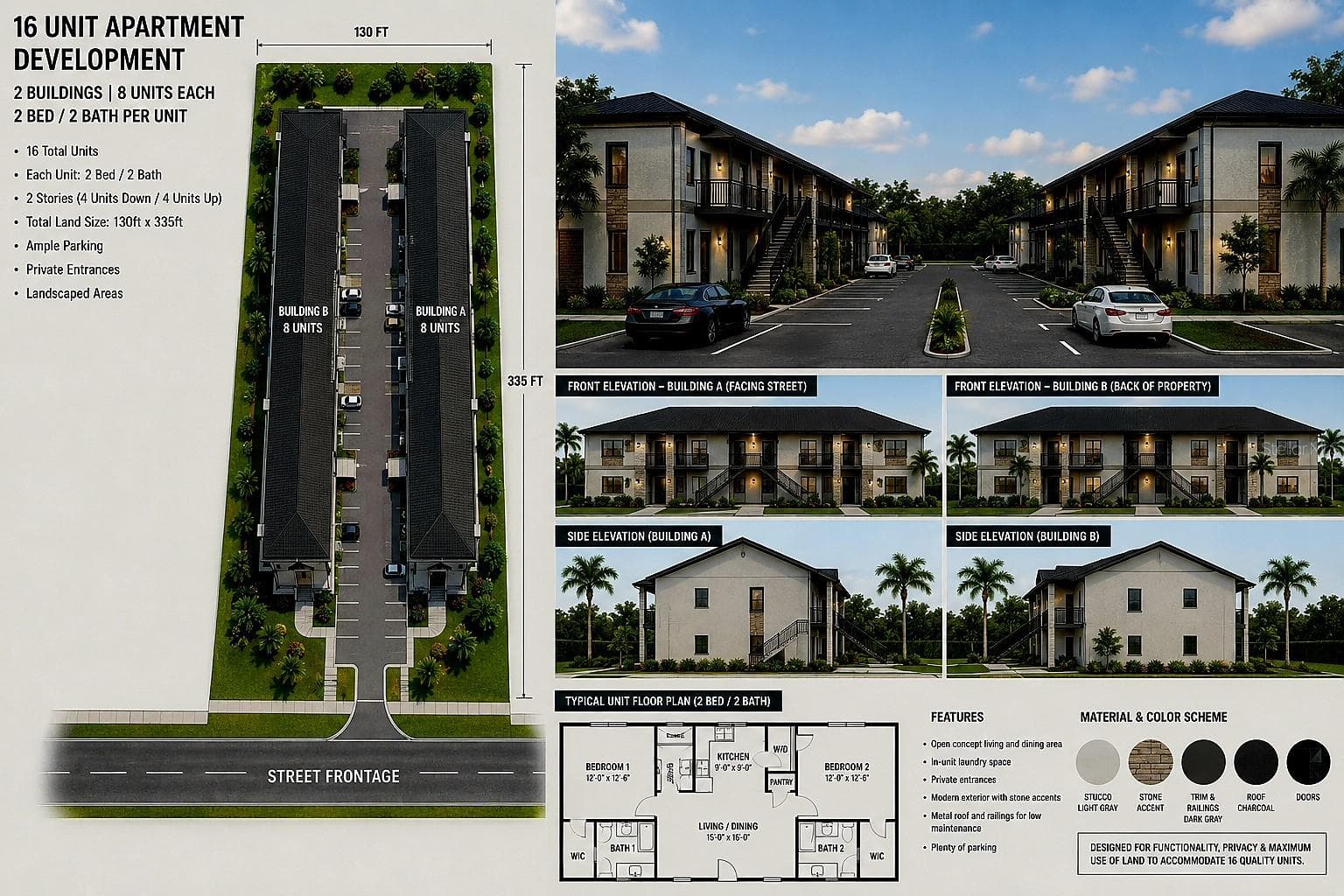 Conceptual Rendering OnlyArtist's conceptual illustration of one potential development scenario. Shown for marketing purposes only. Buyer is responsible for verifying zoning, density, engineering, permitting, and all development requirements with the applicable governmental authorities. This rendering is not an approved site plan or construction drawing. - 6514 N 43RD ST, TAMPA