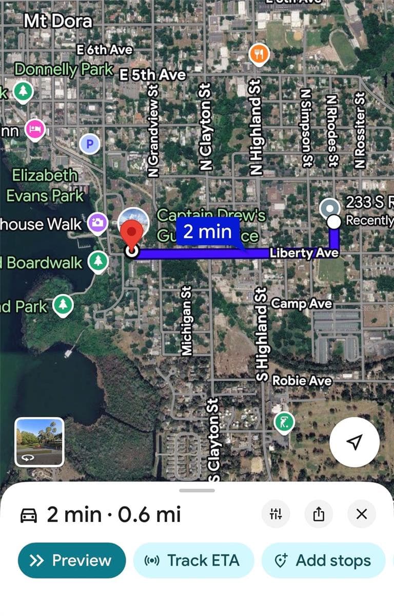 Location - 233 S RHODES ST, MOUNT DORA