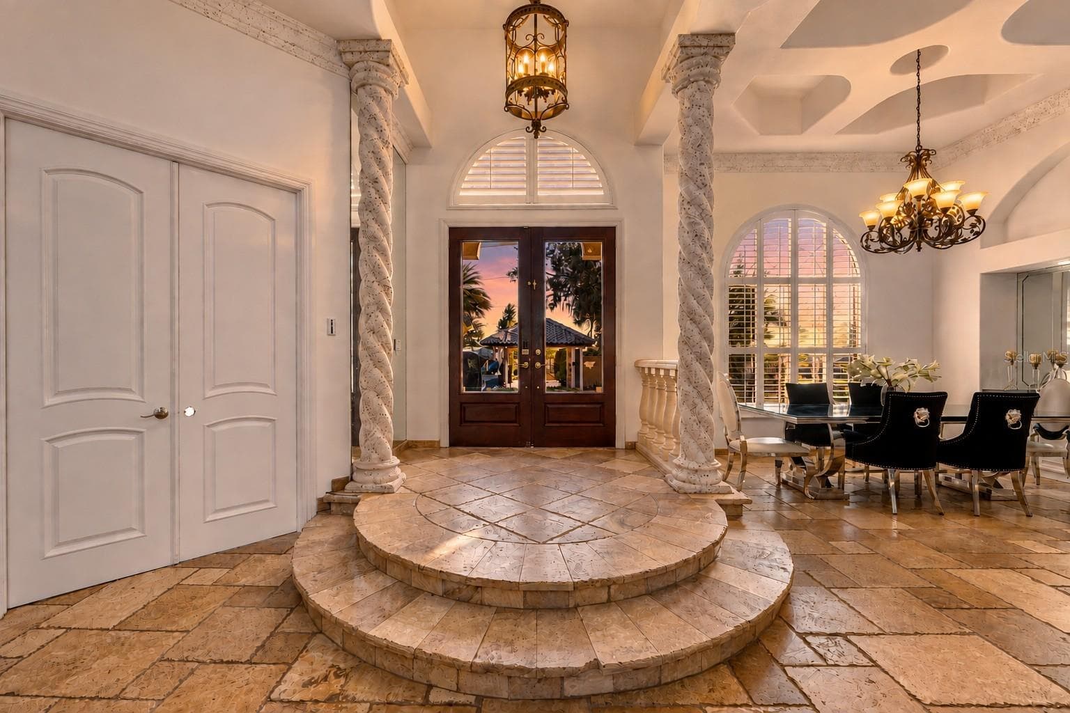 Luxurious Mediterranean Foyer at Sunset - 19165 GERACI RD, LUTZ