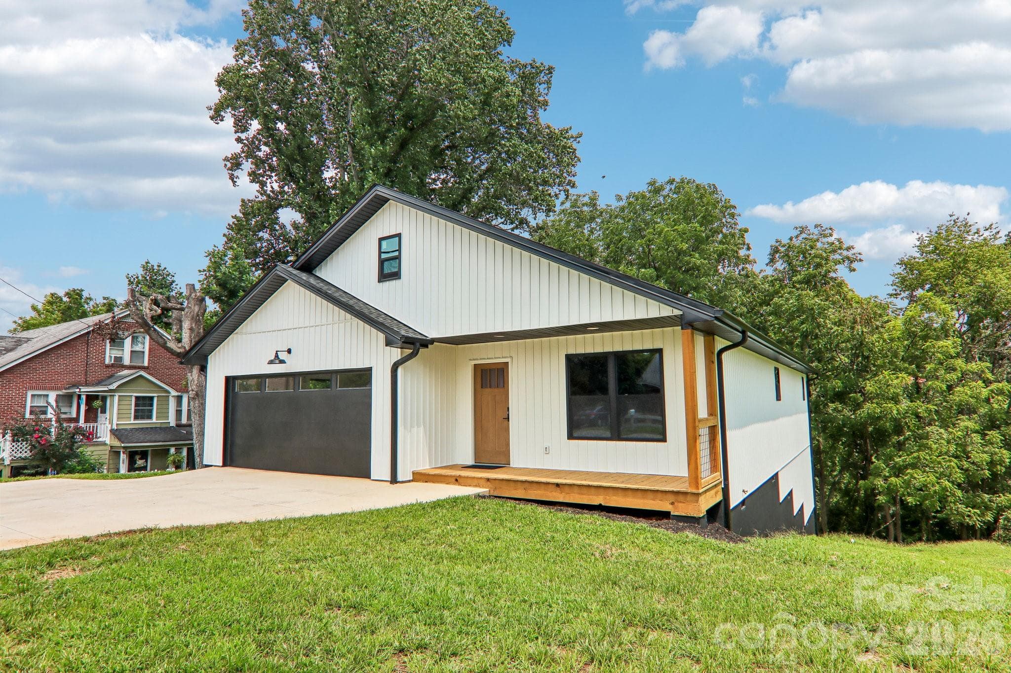 2 car garage with one step entry. - Mars Hill