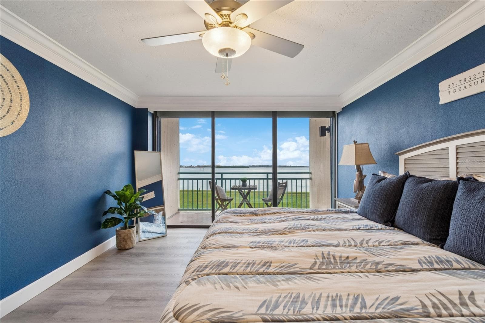 Stunning view from primary bedroom with private balcony. - 1 KEY CAPRI #101E, TREASURE ISLAND