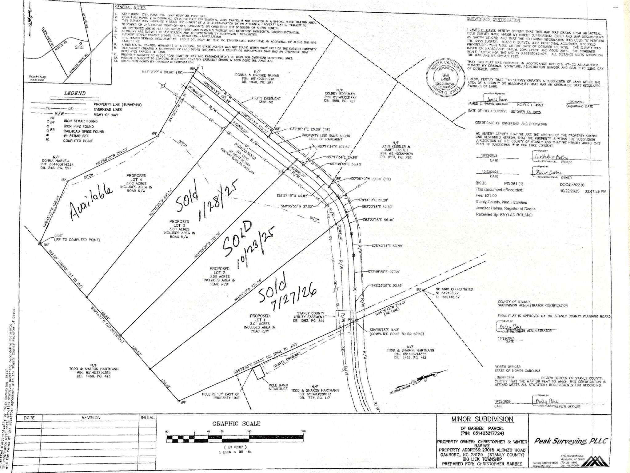 Acreage at 000 Alonzo Road, Oakboro, photo 2 of 9