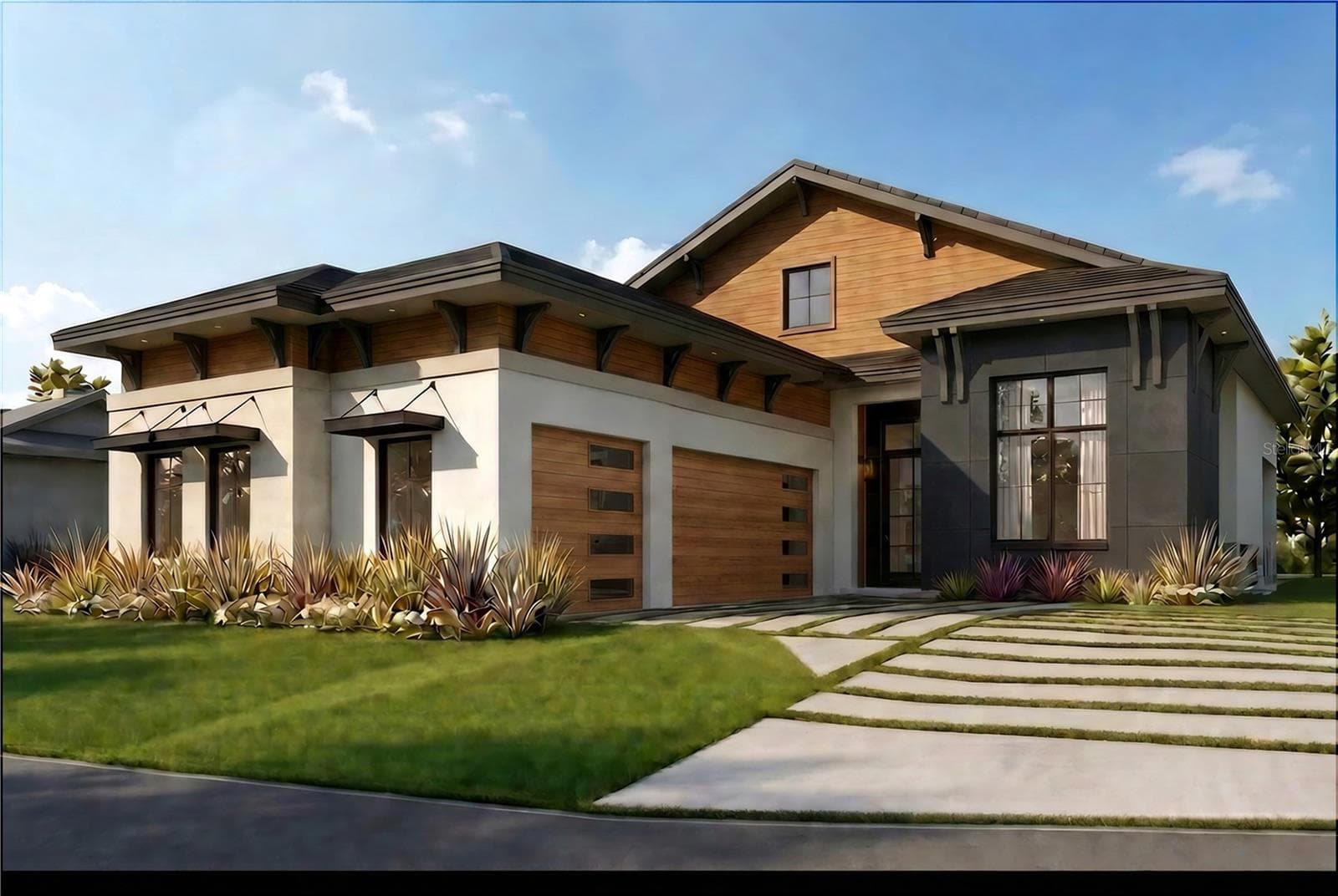 Front Exterior Architectural Rendering - 10138 CHILTERN GARDEN DR, ORLANDO