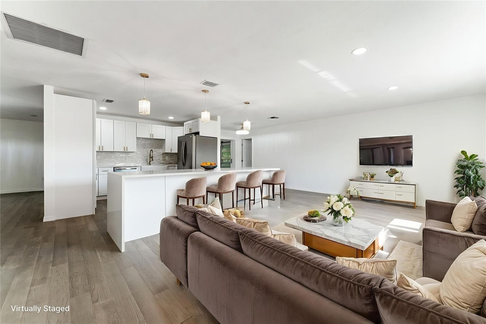 STAGED living room - 1231 BEACON DR, PORT CHARLOTTE