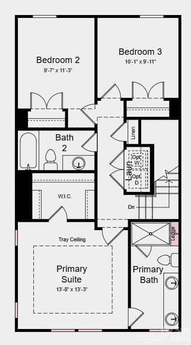 Additional Highlights Include: Storage at second floor, ledge at primary bath, 30" slide-in electric range, and trash roll out. - 2137 Hawksworth Lane, Charlotte
