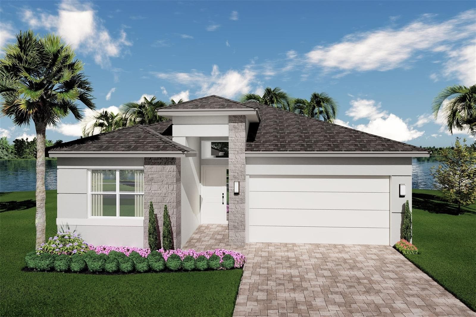 Builder Rendering of Camelia Floor Plan - 3427 MALTA AVE, WESLEY CHAPEL