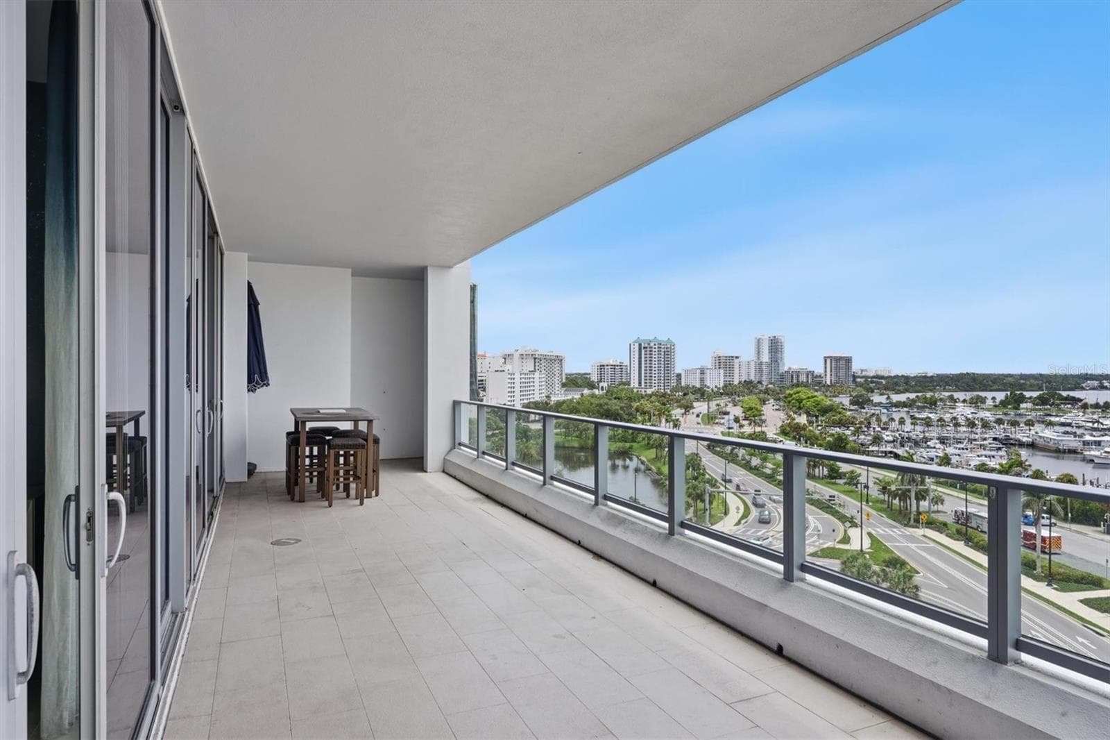 Full-length private balcony - 1155 N GULFSTREAM AVE #807, SARASOTA