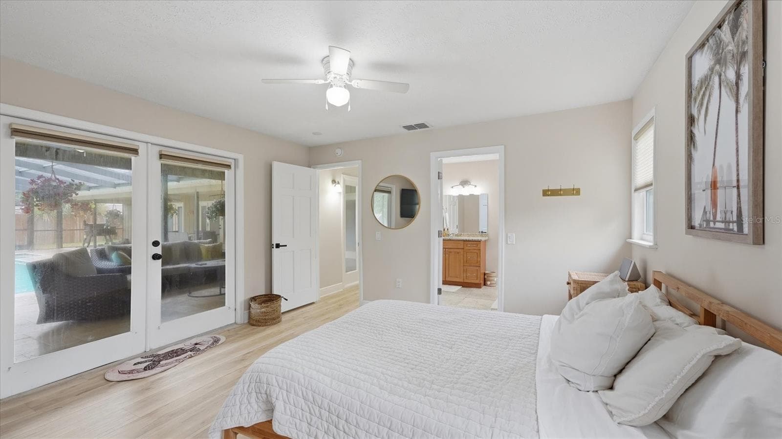 Bedroom 4 offers French Doors to the patio/pool area. - 15127 PENNINGTON RD, TAMPA