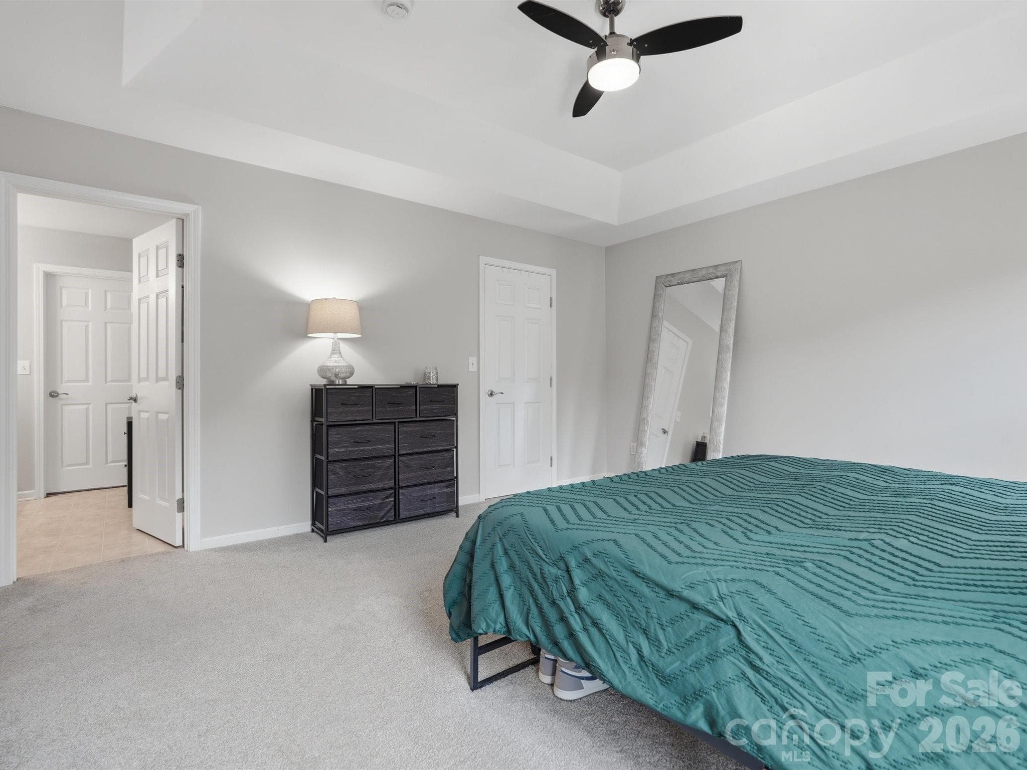 Primary Bedroom with Entry to Ensuite Bath and 2nd Walk In Closet - 6618 Courtland Street, Indian Trail
