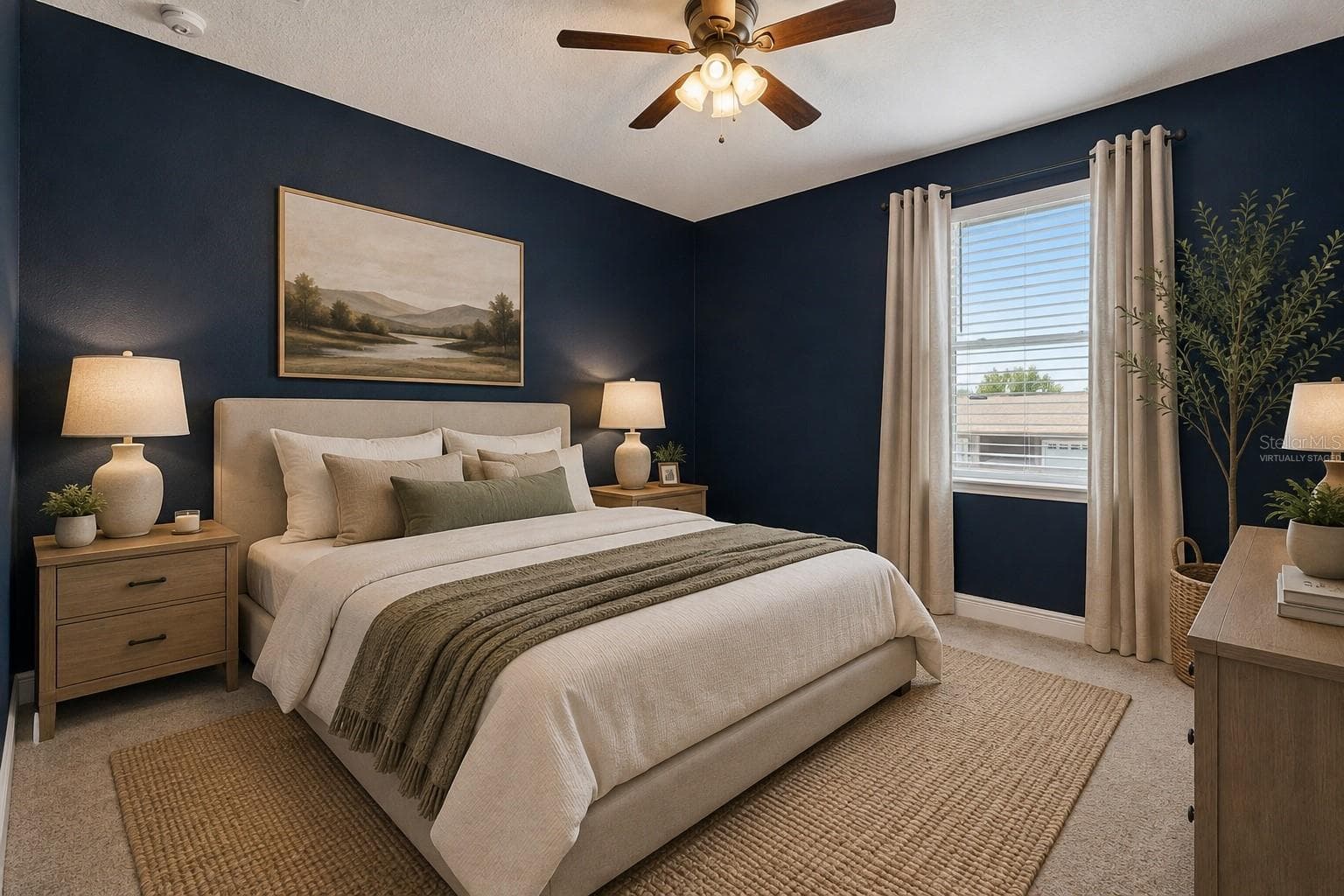 Virtually Staged Bedroom 3 - 18145 GREAT BLUE HERON DR, GROVELAND