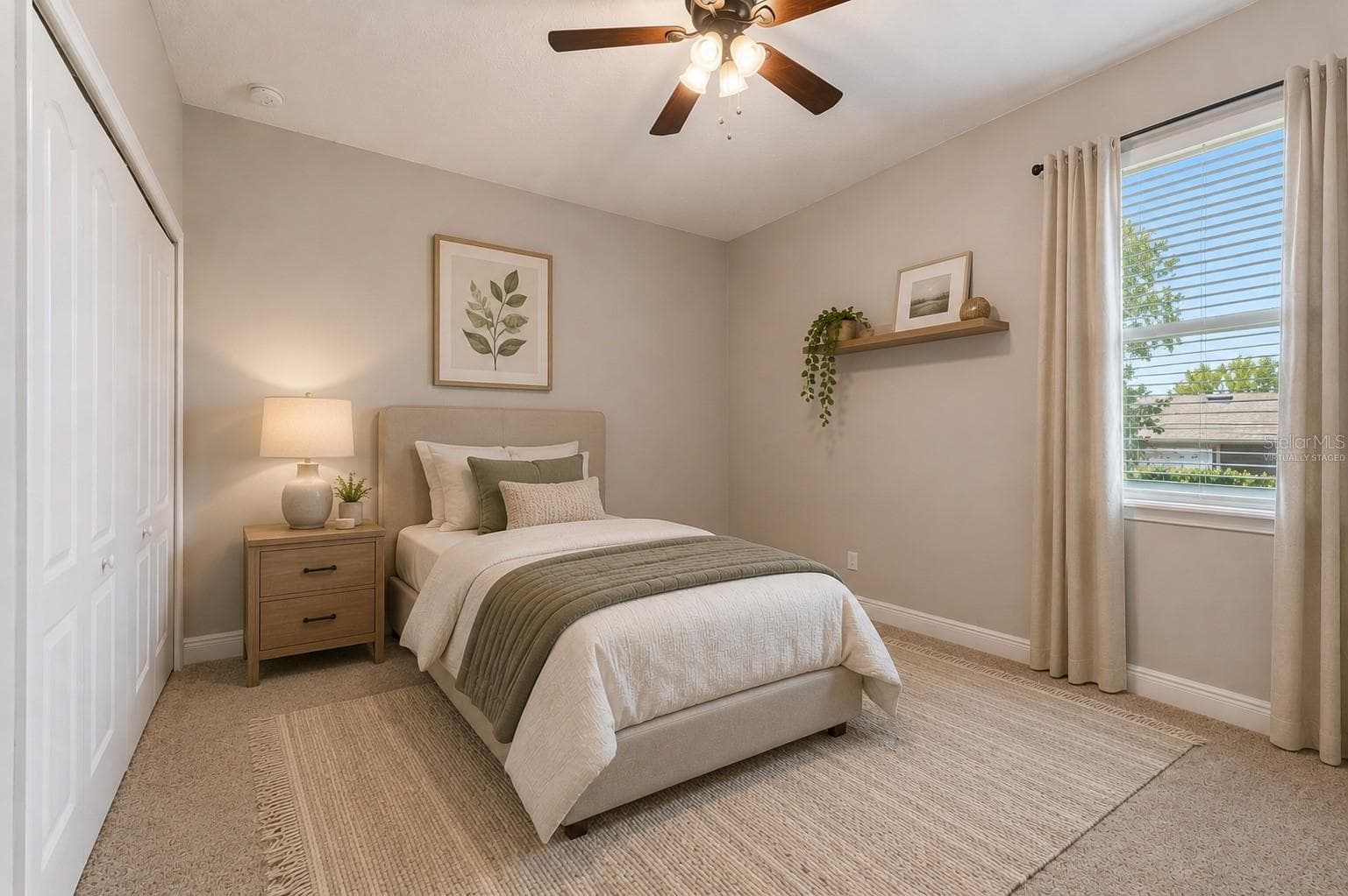 Virtually Staged Bedroom 4 - 18145 GREAT BLUE HERON DR, GROVELAND