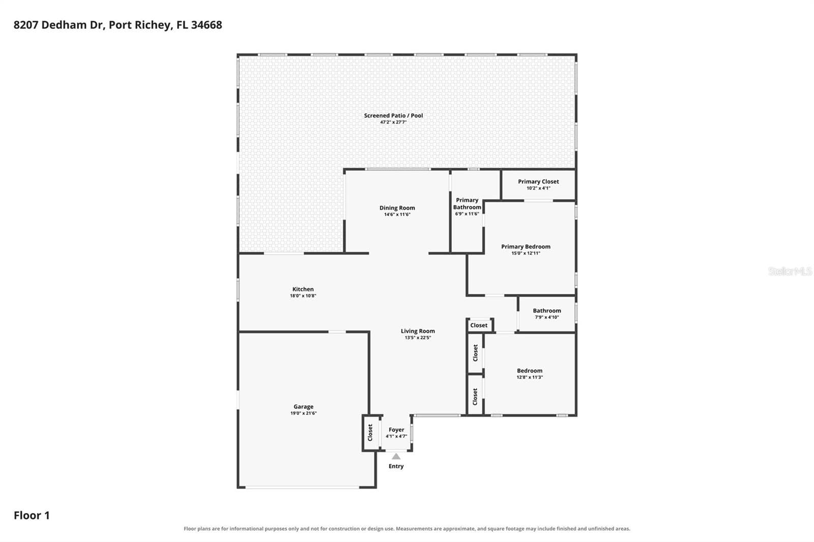 Floor Plan - 8207 DEDHAM DR, PORT RICHEY