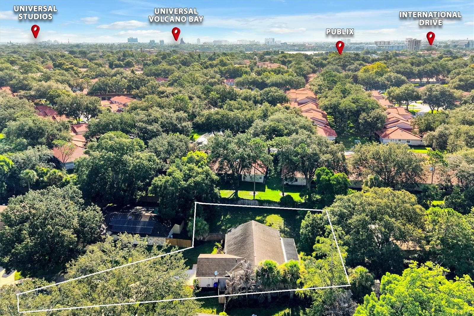 Aerial showing Dr Phillips area - 8405 WAIALAE CT, ORLANDO