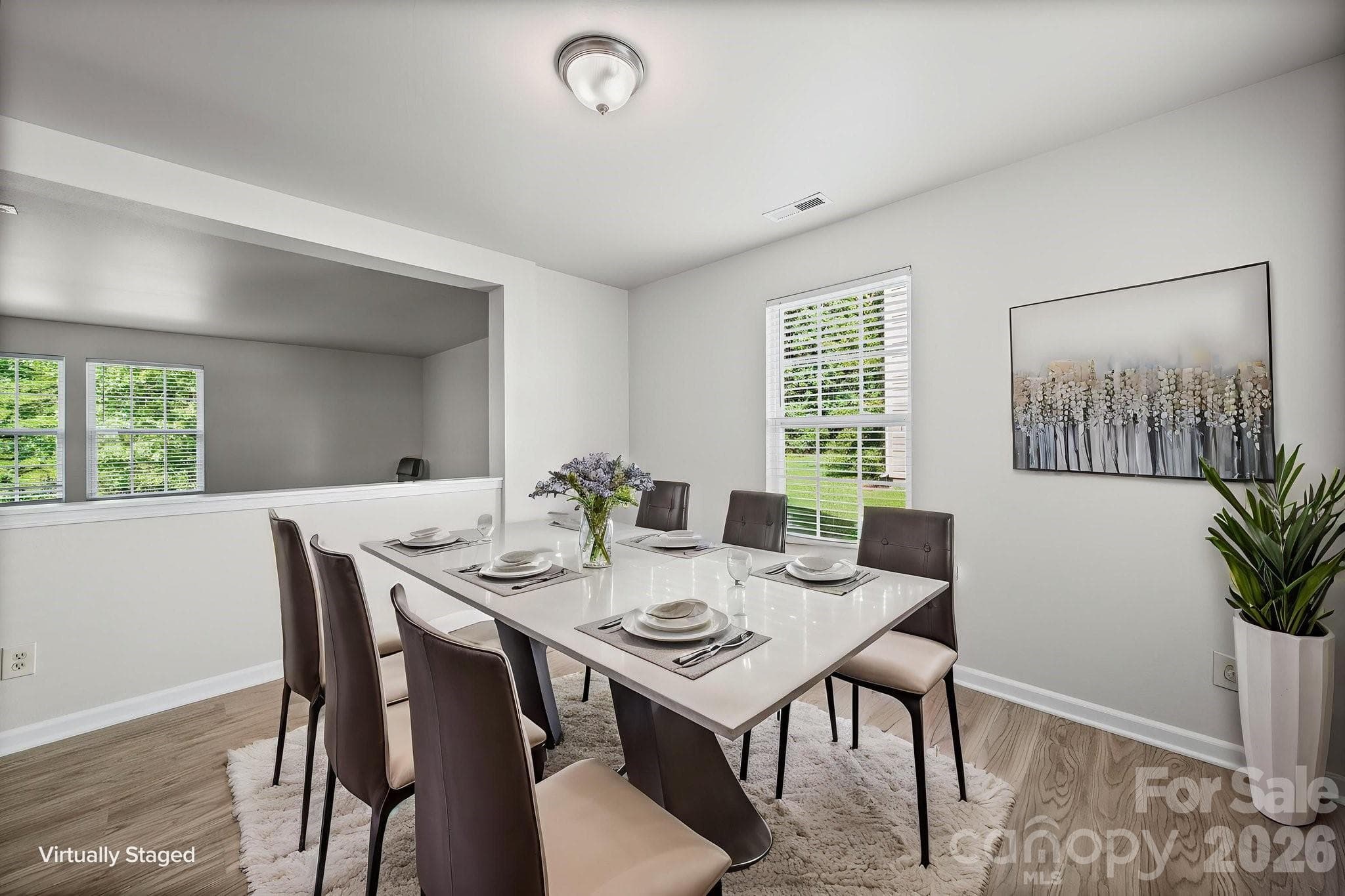 Dining Room - Virtually Staged - 1604 Bray Drive, Charlotte