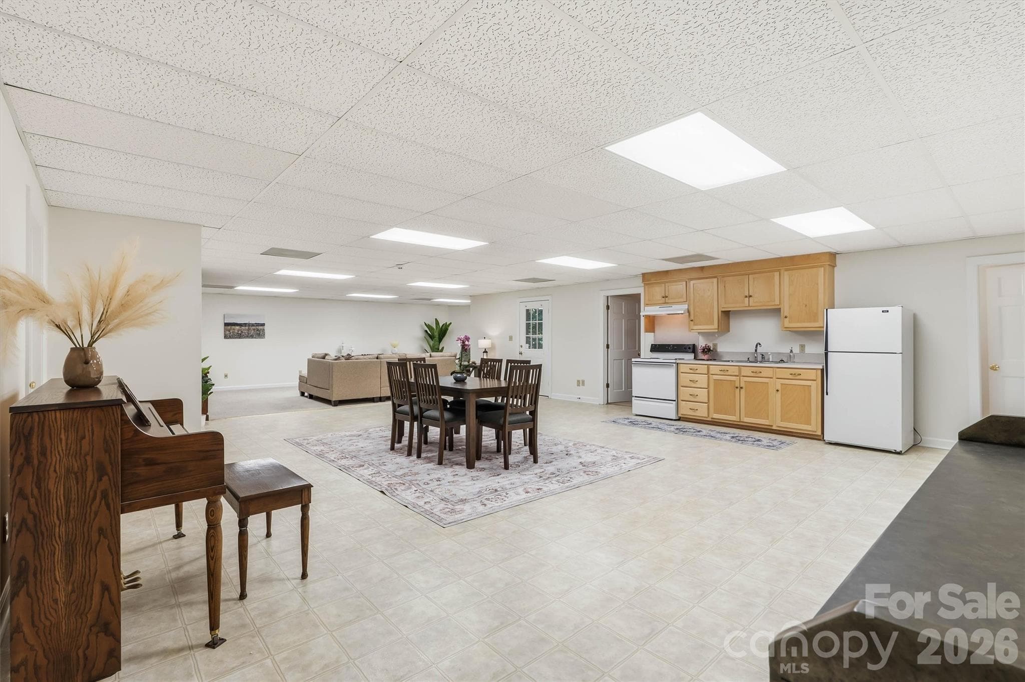 There is room for a dining table and this space offers a second kitchen. - 675 Heather Drive, Lincolnton