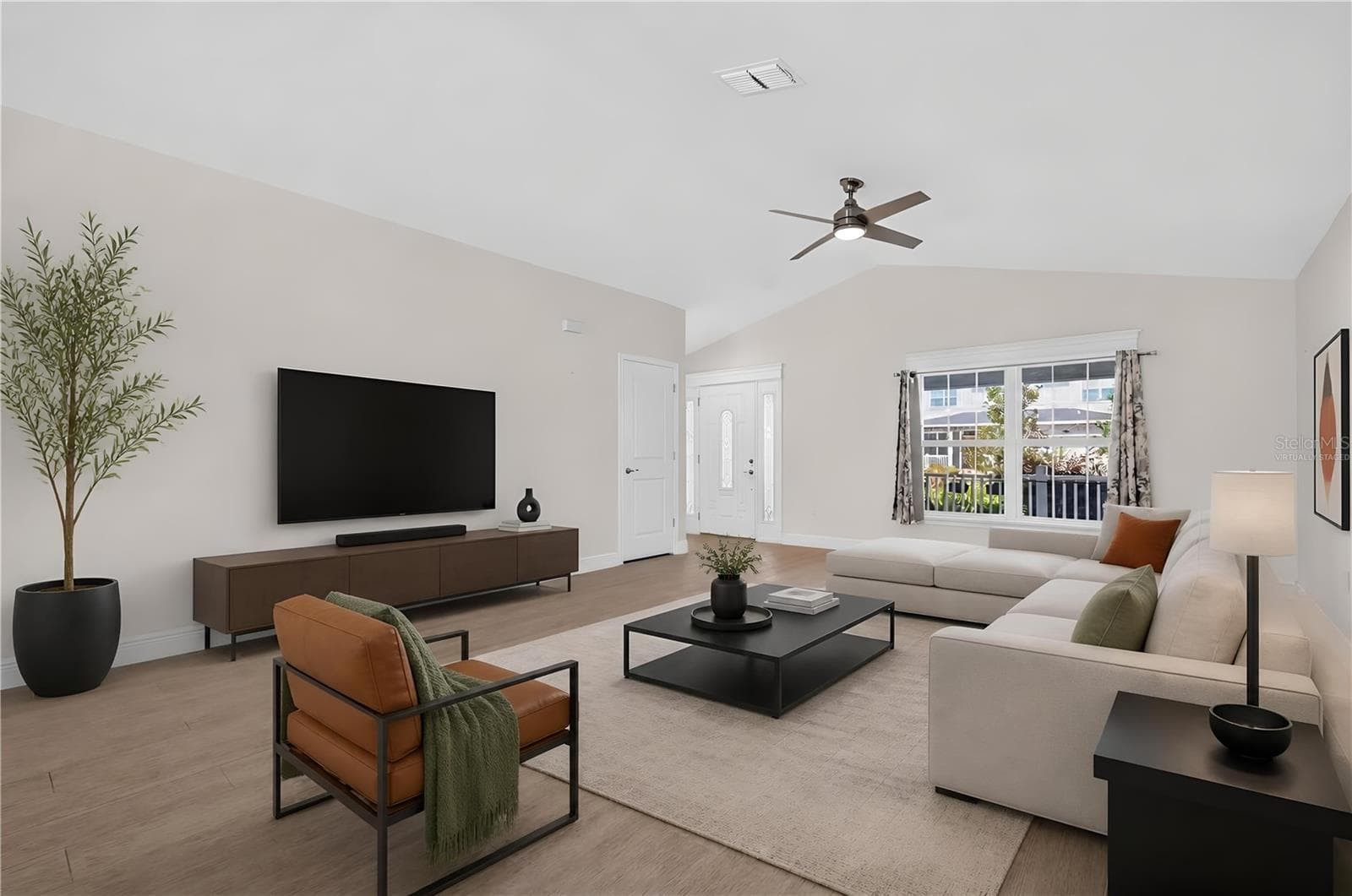 Living Room-Virtually Staged - 12591 NE 49TH DR, OXFORD