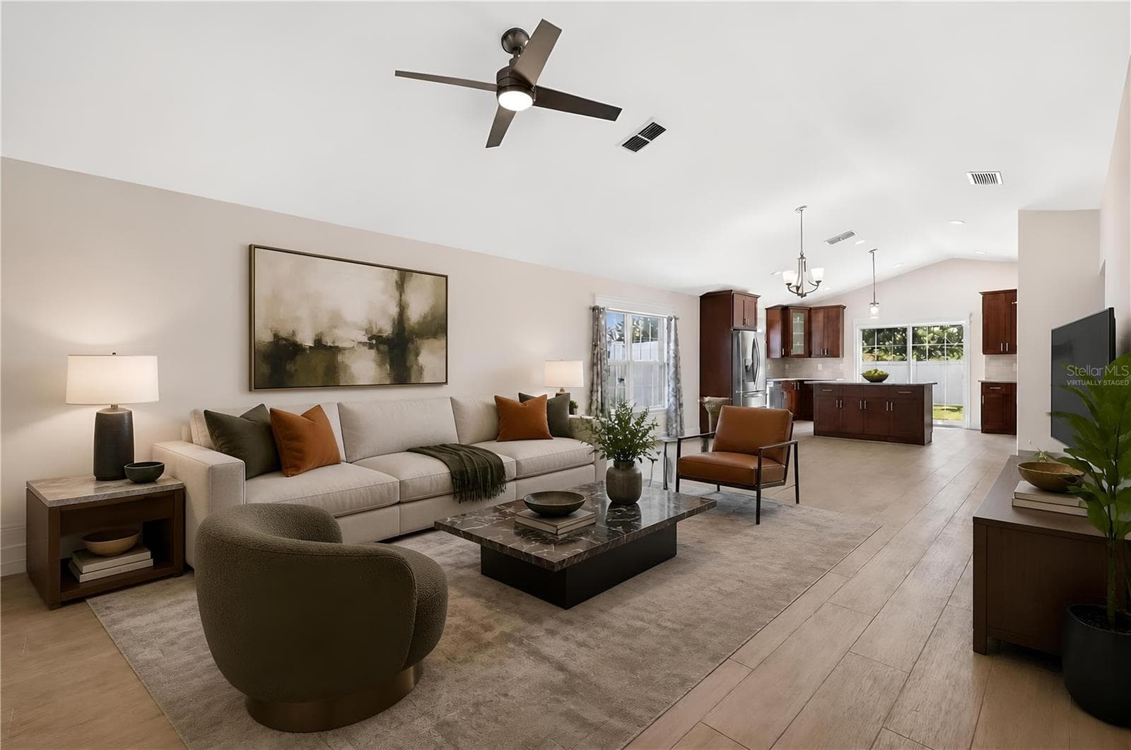 Living Room-Virtually Staged - 12591 NE 49TH DR, OXFORD