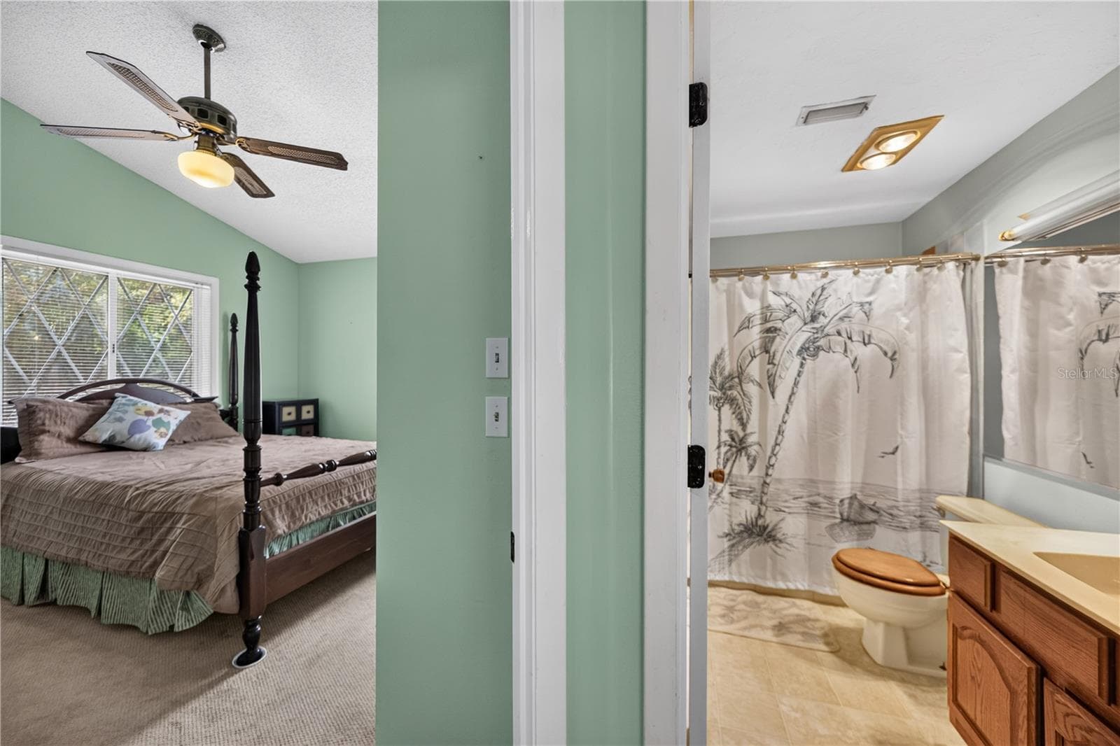 Upstairs bedroom and adjoining hallway. - 1305 GREENFIELD CIR, VENICE