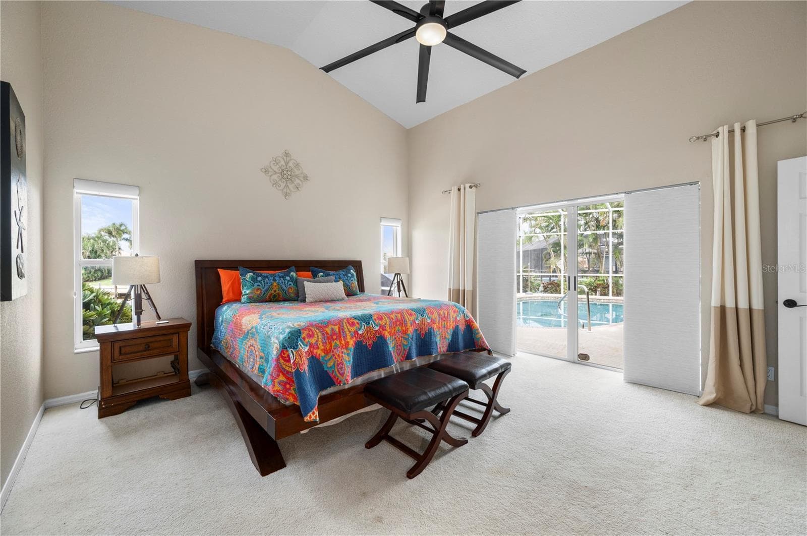 Views of pool and waterway - 265 BELVEDERE CT, PUNTA GORDA