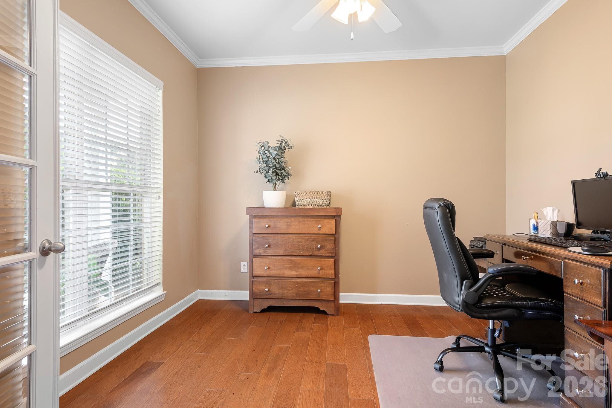 Home office with french doors. - Fort Mill