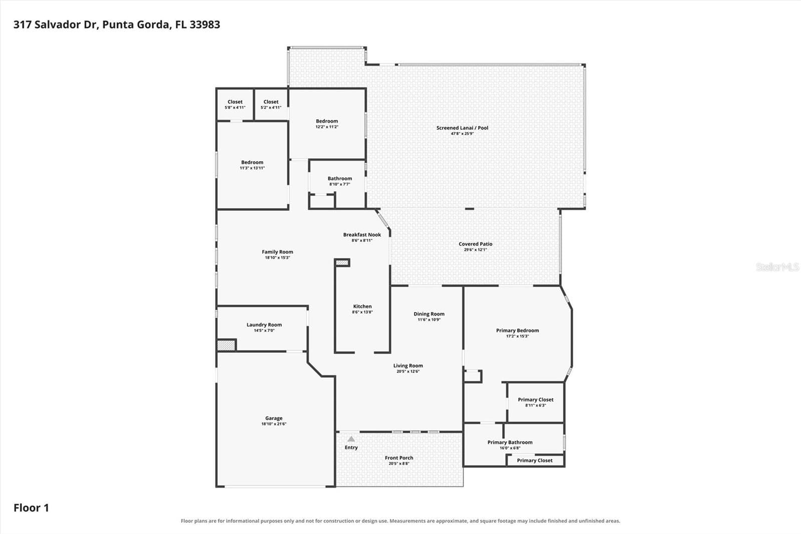 Floor Plan - 317 SALVADOR DR, PUNTA GORDA
