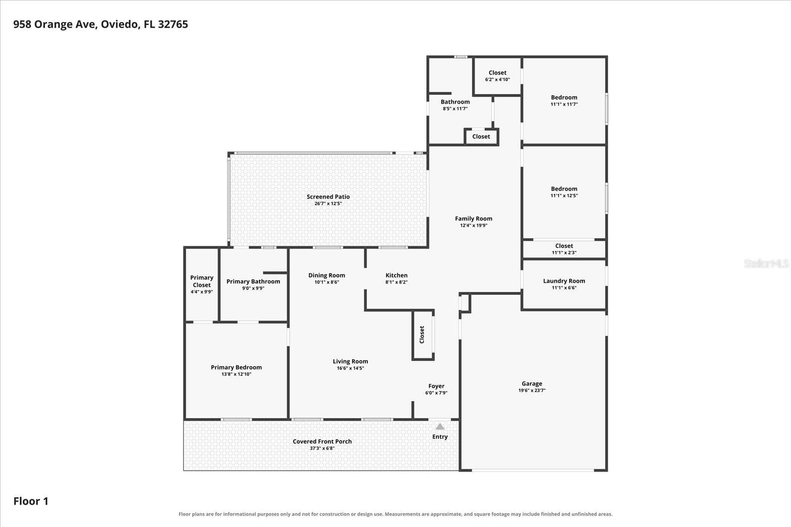 Floor Plan - 958 ORANGE AVE, OVIEDO