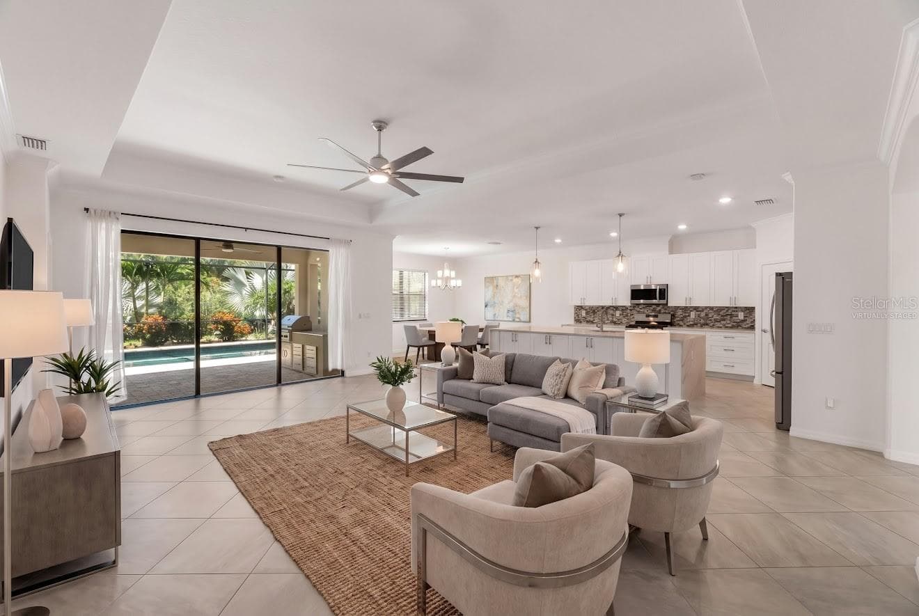 Virtually staged - living space - 9730 CARNOUSTIE PL, BRADENTON
