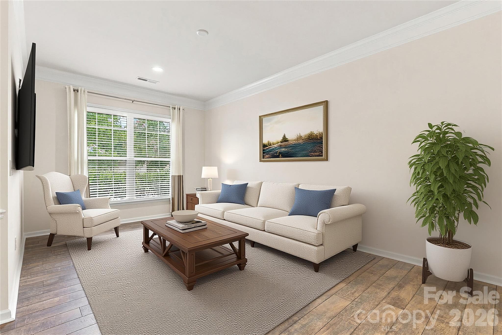 Flex Room virtually staged as a Living Room - 1030 Squire Drive, Indian Land