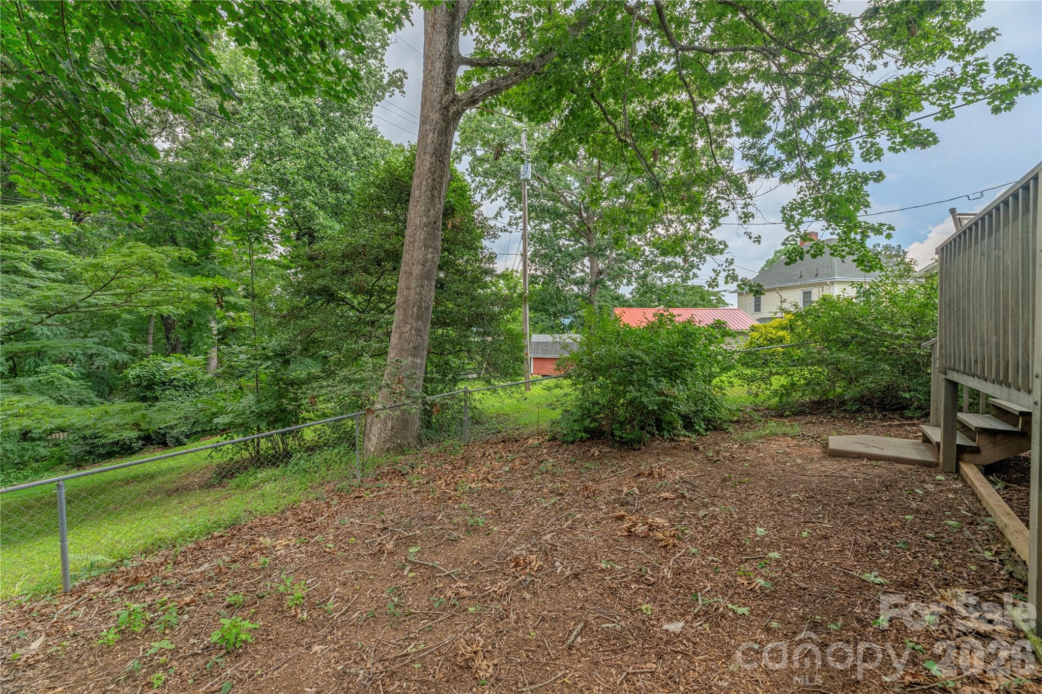Enclosed portion of backyard - 3 Enka Oak Street, Candler