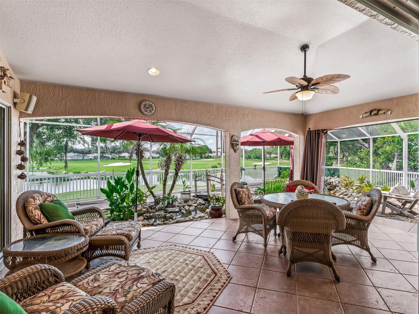 Covered Lanai with shower and gas hook up - 17116 SE 79TH MCLAWREN TER, THE VILLAGES