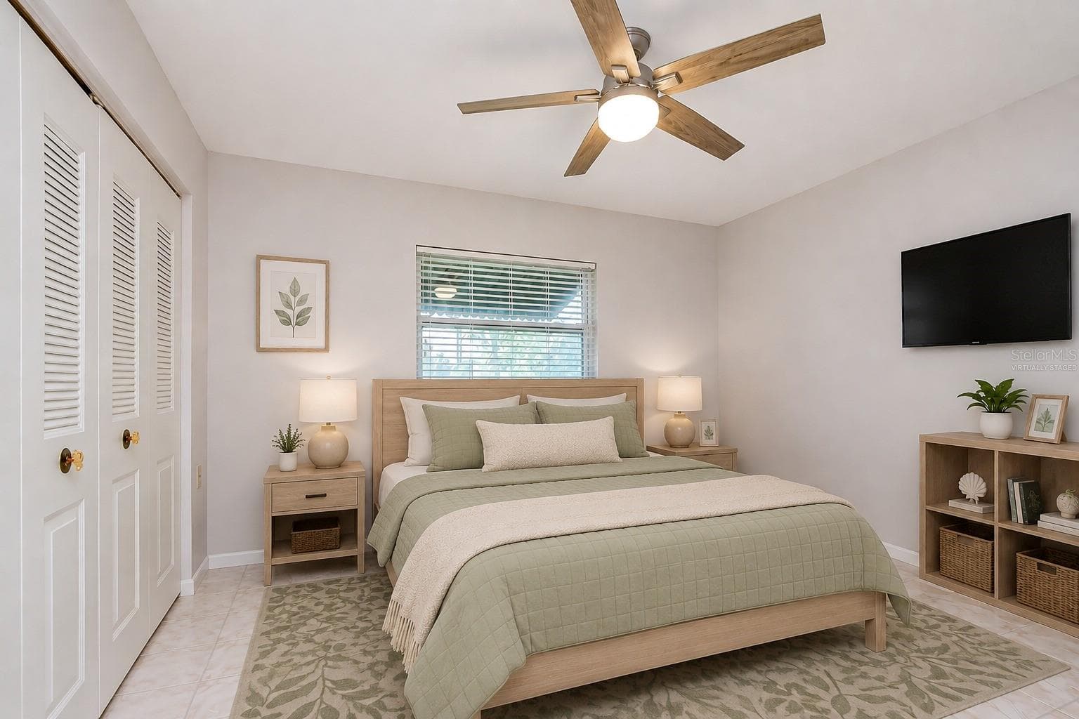 Guest bedroom #2 (virtually staged) - 8811 MARTINIQUE LN, PORT RICHEY