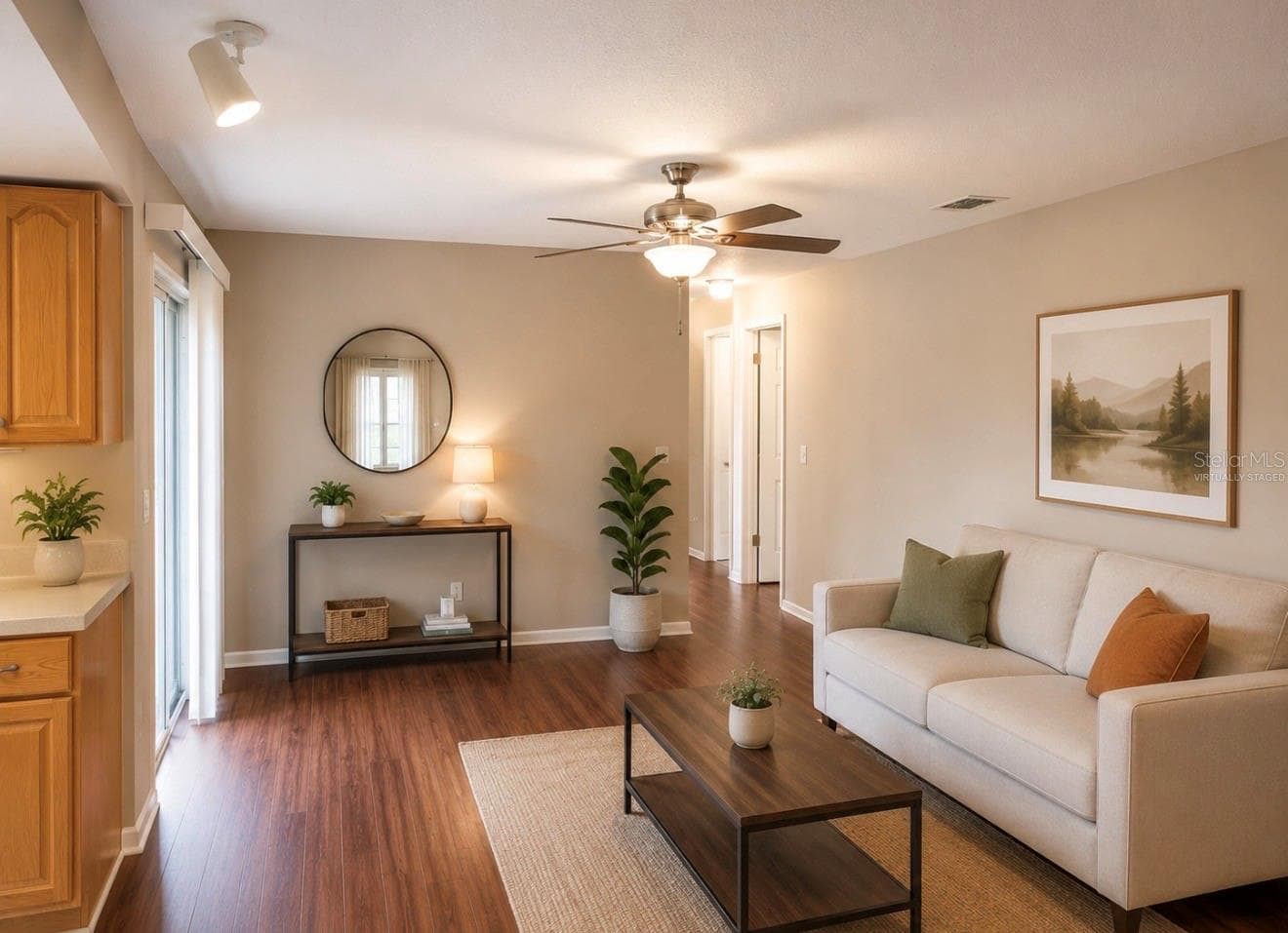 Living Room Virtually Staged - 1840 ASTER DR, WINTER PARK