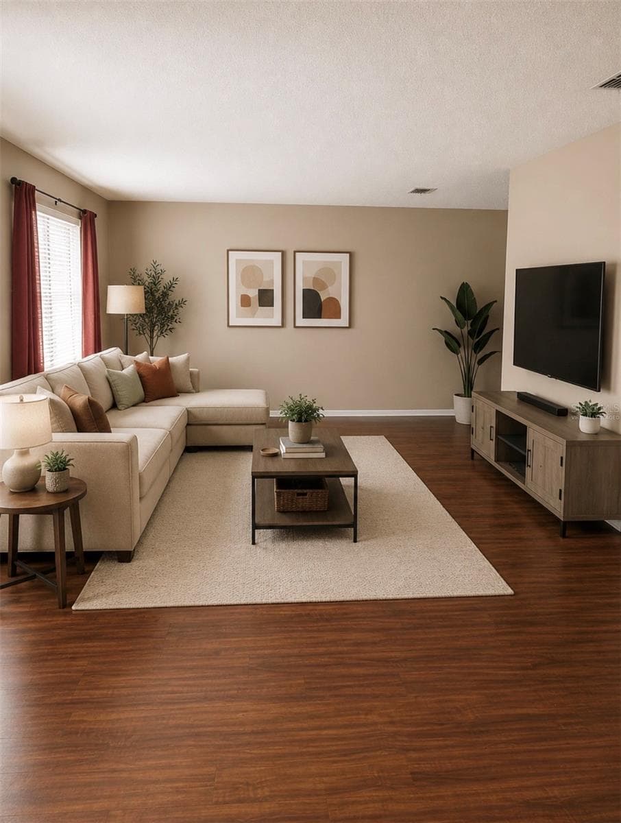 Family Room Virtually Staged - 1840 ASTER DR, WINTER PARK