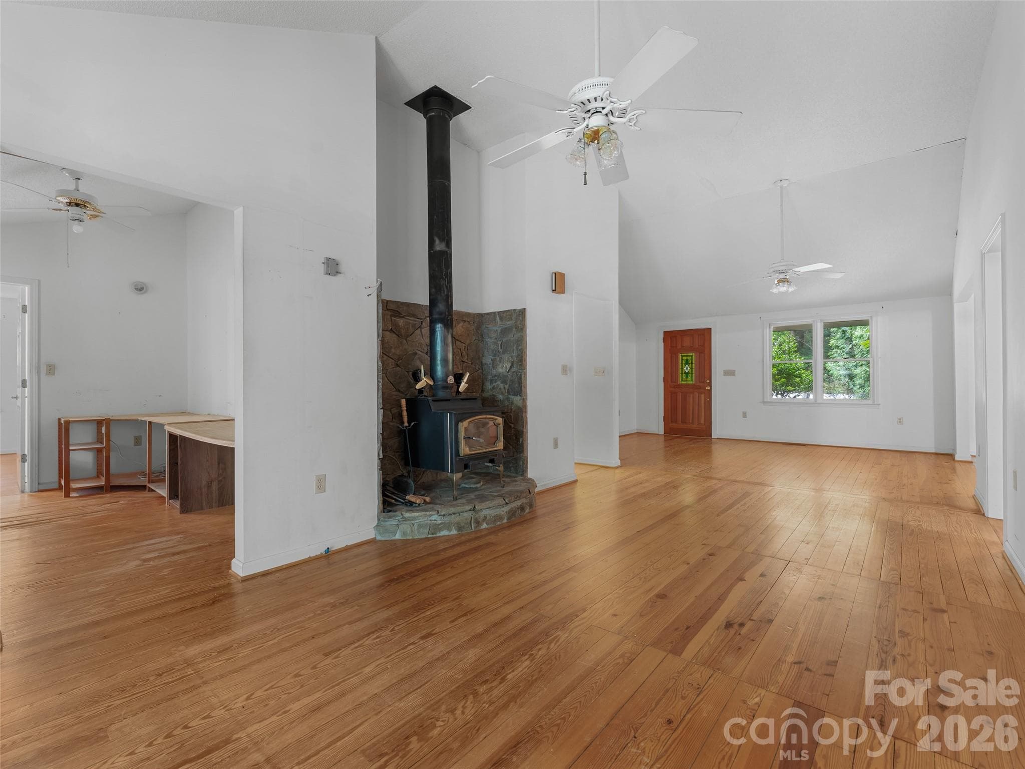 living room, chimney/ fireplace - 95 Substation Road, Saluda