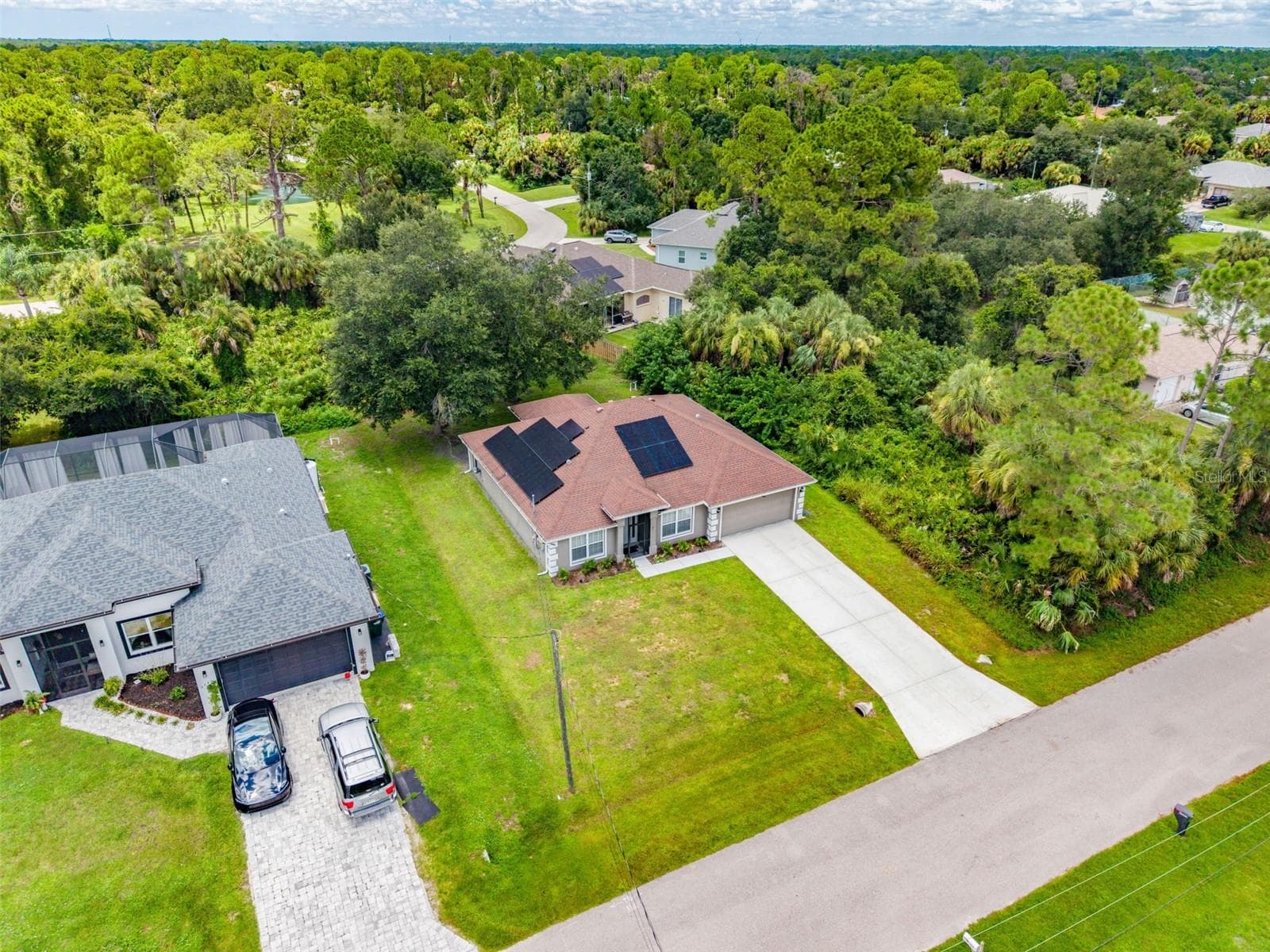 Aerial Of Grounds With Extra Long Driveway - 3695 WAFFLE TER, NORTH PORT